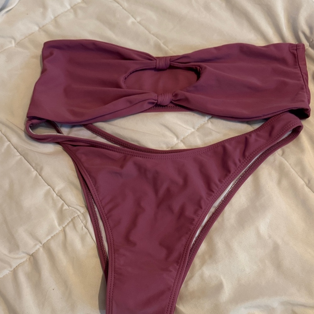 Elegant Mauve Women's Swimwear Set